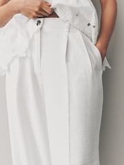 Blanc - Pantalon large à dos élastique - Image 4 of 7