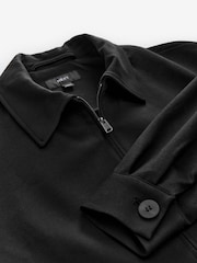 Noir - Veste en point de Rome à double zip - Image 7 de 8
