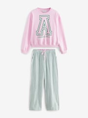 Green/Pink Arizona Sweat and Flannel Pyjamas - Image 2 of 6