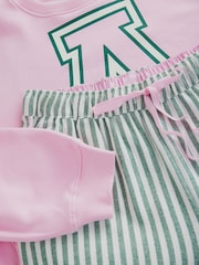 Green/Pink Arizona Sweat and Flannel Pyjamas - Image 5 of 6