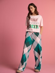 Pink Wicked Slogan 100% Cotton Short Sleeve Pyjamas - Image 2 of 5