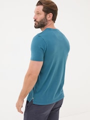 FatFace Teal Blue 100% Cotton Bear Snow Globe T-Shirt - Image 2 of 6