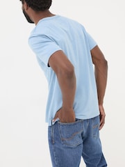 FatFace Light Blue Bull Dozing T-Shirt - Image 2 of 7