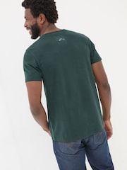 FatFace Dark Teal Dark Skies Out Of Office T-Shirt - Image 2 of 7