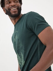 FatFace Dark Teal Dark Skies Out Of Office T-Shirt - Image 5 of 7