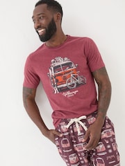 FatFace Dark Red VW Camper T-Shirt - Image 1 of 6
