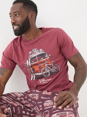 FatFace Dark Red VW Camper T-Shirt - Image 3 of 6