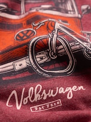 FatFace Dark Red VW Camper T-Shirt - Image 6 of 6