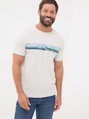 FatFace Natural Shelter Whale Hello There! T-shirt - Image 1 of 6