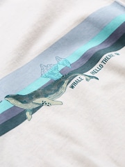 FatFace Natural Shelter Whale Hello There! T-shirt - Image 6 of 6