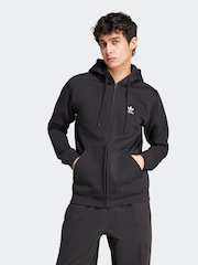 adidas Originals Black Essentials Full Zip Hoodie - Image 1 of 7