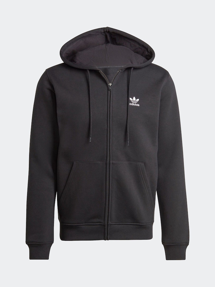 adidas Originals Black Essentials Full Zip Hoodie - Image 7 of 7