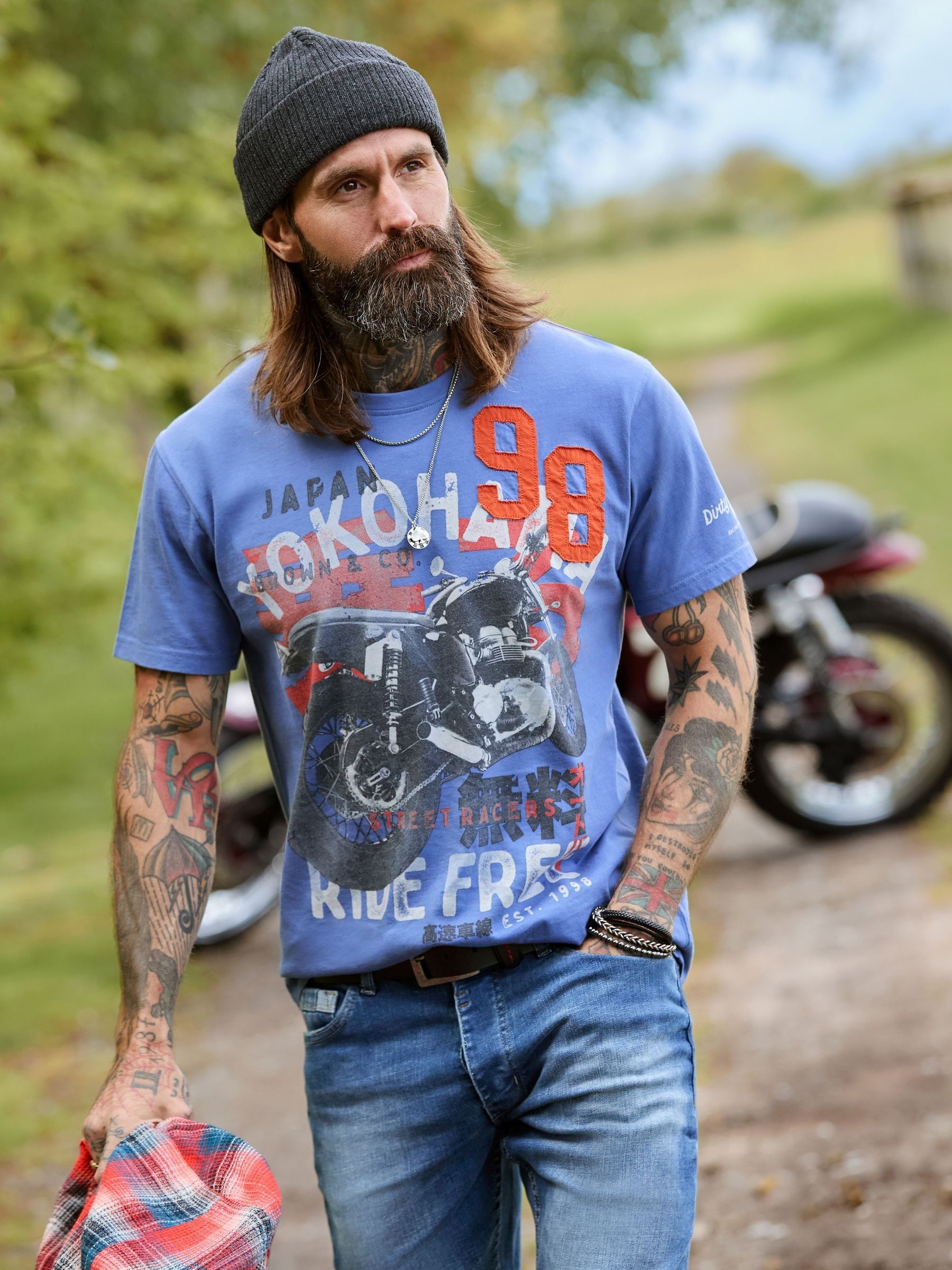 Joe Browns Men's Blue Ride Free T-Shirt - Image 1