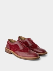 Joe Browns Red East Side Double Stitched Leather Brogues - Image 4 of 8