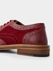 Joe Browns Red East Side Double Stitched Leather Brogues - Image 6 of 8