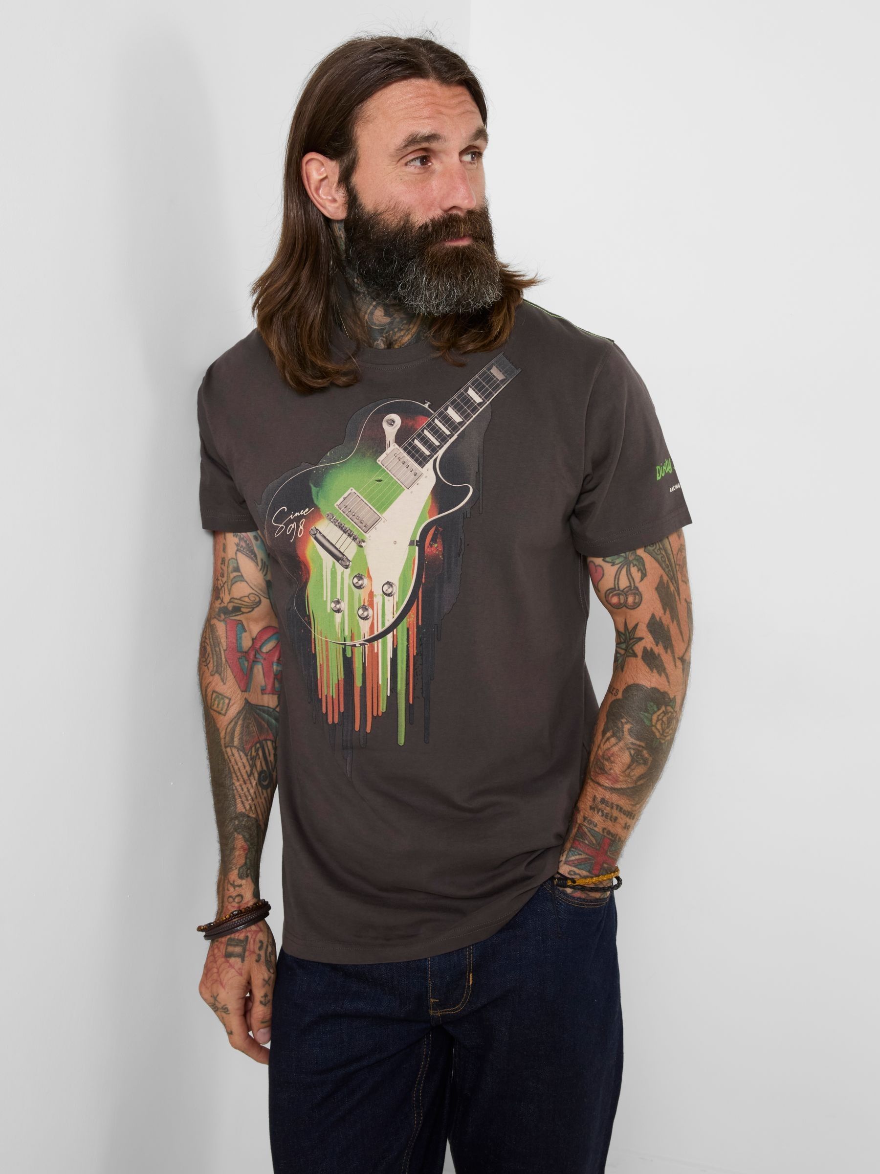 Joe Browns Men's Grey Hot Sounds Guitar T-Shirt - Image 1