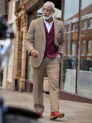 Joe Browns Brown Heritage Houndstooth Blazer - Image 2 of 8