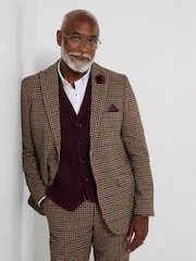 Joe Browns Brown Heritage Houndstooth Blazer - Image 3 of 8