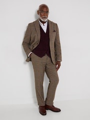 Joe Browns Brown Heritage Houndstooth Blazer - Image 5 of 8