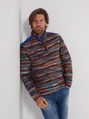 Joe Browns Blue Fabulous Flash Stripe Funnel Fleece - Image 2 of 7