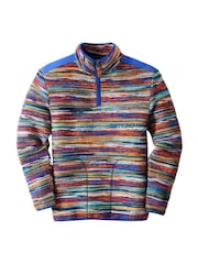 Joe Browns Blue Fabulous Flash Stripe Funnel Fleece - Image 7 of 7