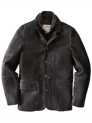 Joe Browns Black Rock It Leather Blazer - Image 4 of 7