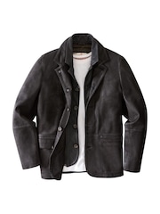 Joe Browns Black Rock It Leather Blazer - Image 6 of 7