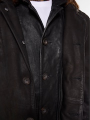 Joe Browns Black Rock It Leather Blazer - Image 7 of 7