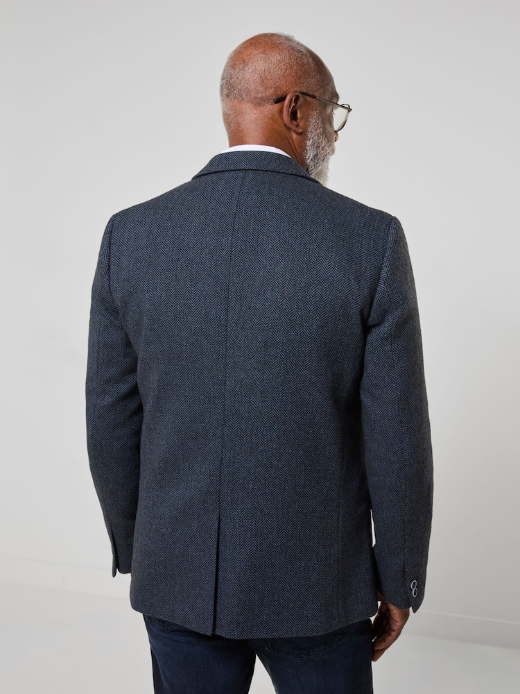 Joe Browns Blue Charming Herringbone Blazer - Image 2 of 9