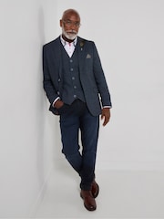 Joe Browns Blue Charming Herringbone Blazer - Image 3 of 9