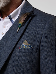 Joe Browns Blue Charming Herringbone Blazer - Image 5 of 9