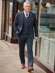 Joe Browns Blue Charming Herringbone Blazer - Image 6 of 9