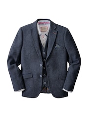 Joe Browns Blue Charming Herringbone Blazer - Image 9 of 9