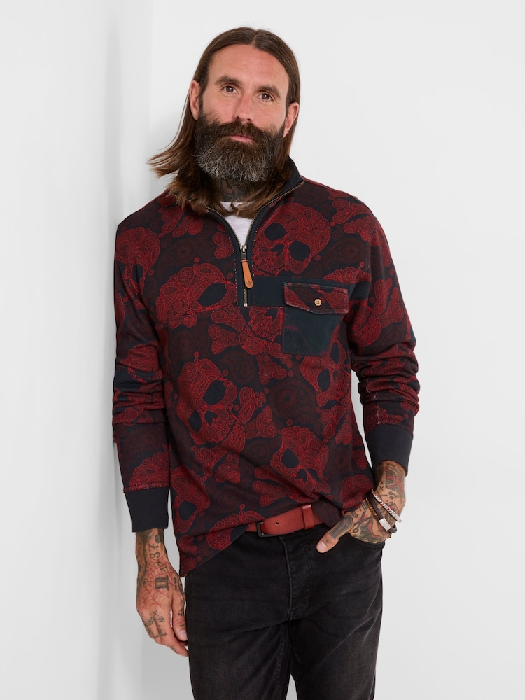 Joe Browns Sensational Skull Print Funnel Sweat Top - Εικόνα 1 από 6