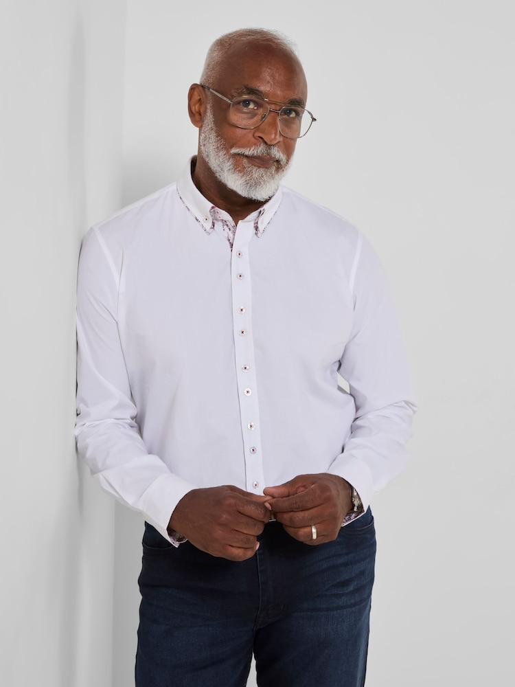 Joe Browns White Delightful Double Collar Smart Shirt - Image 1 of 5 Joe Browns White Delightful Double Collar Smart Shirt - Image 1 of 5