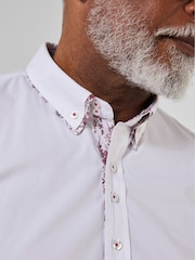 Joe Browns White Delightful Double Collar Smart Shirt - Image 3 of 5