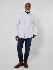 Joe Browns White Delightful Double Collar Smart Shirt - Image 4 of 5