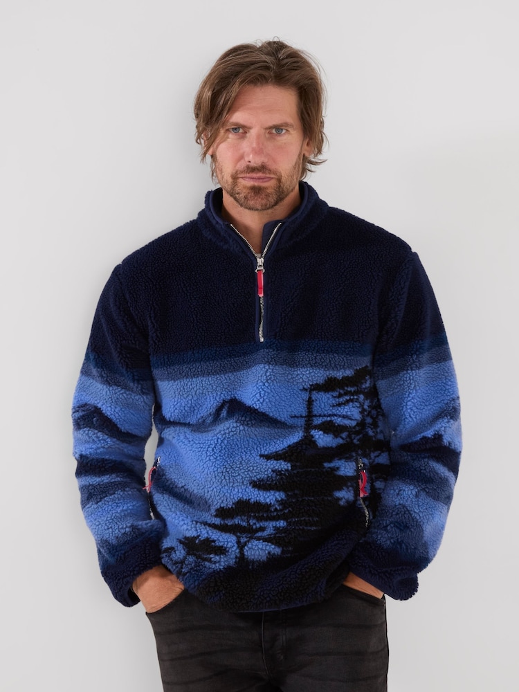 Joe Browns Blue Landscape Borg Funnel Fleeces - Image 1 of 7