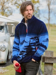 Joe Browns Blue Landscape Borg Funnel Fleeces - Image 2 of 7