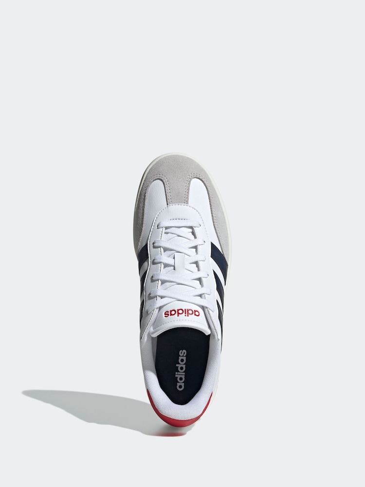 adidas White Barreda Trainers - Image 6 of 9