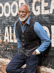 Joe Browns Black Fabulous Washed Cord Waistcoat - Image 2 of 3