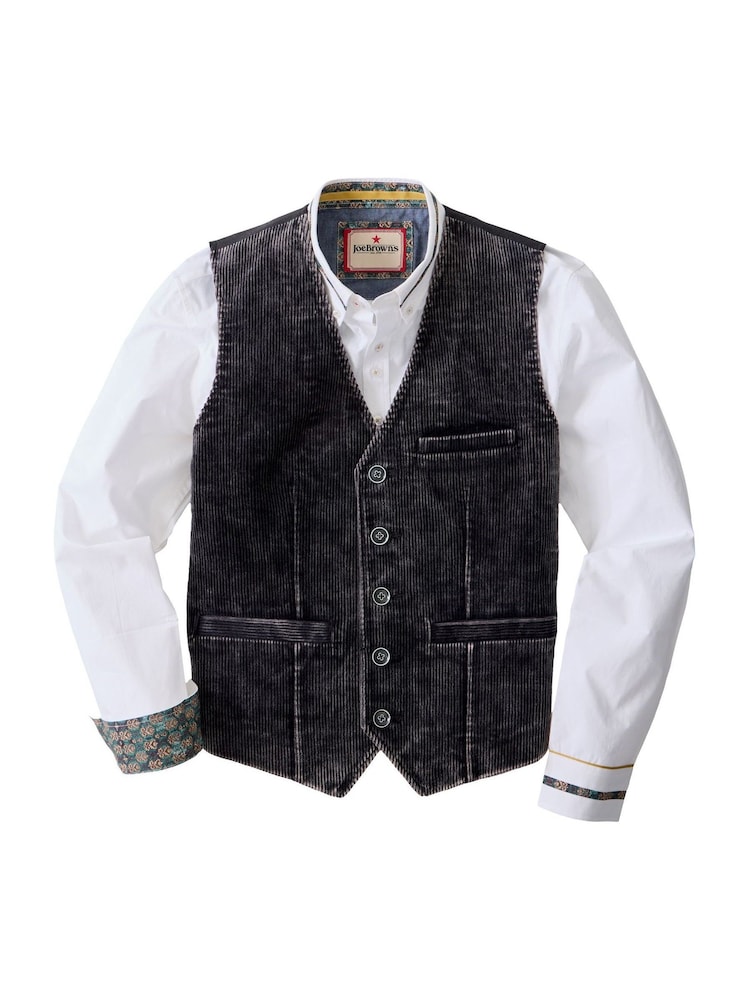 Joe Browns Black Fabulous Washed Cord Waistcoat - Image 3 of 3 Joe Browns Black Fabulous Washed Cord Waistcoat - Image 3 of 3