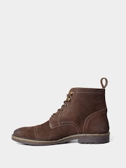 Joe Browns Brown Distressed Leather Army Style Boots - Image 4 of 8