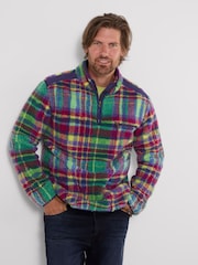 Joe Browns Purple Expedition Check Borg Funnel Fleeces - Image 4 of 8