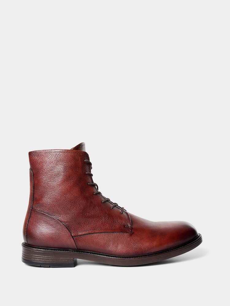Joe Browns Red Blinding Leather Lace Up Boots - Image 1 of 6 Joe Browns Red Blinding Leather Lace Up Boots - Image 1 of 6