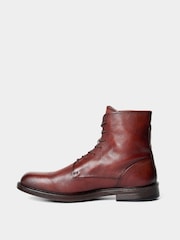 Joe Browns Red Blinding Leather Lace Up Boots - Image 2 of 6