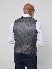 Joe Browns Blue Charming Herringbone Waistcoat - Image 4 of 8