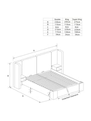 Soft Texture Dark Warm Grey Wynn Upholstered Ottoman Storage Hotel Bed Frame With Bedside Tables and Lights - Image 4 of 10