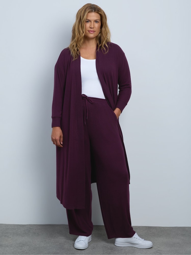 Live Unlimited Plum Supersoft Trousers - 3суретінің 3 суреті Live Unlimited Plum Supersoft Trousers - 3суретінің 3 суреті