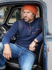 Joe Browns Blue Casual Customised Funnel Sweat Top - Image 6 of 8